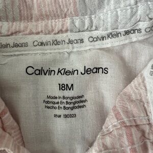 Calvin Klein Baby Striped Collared Top 18 months